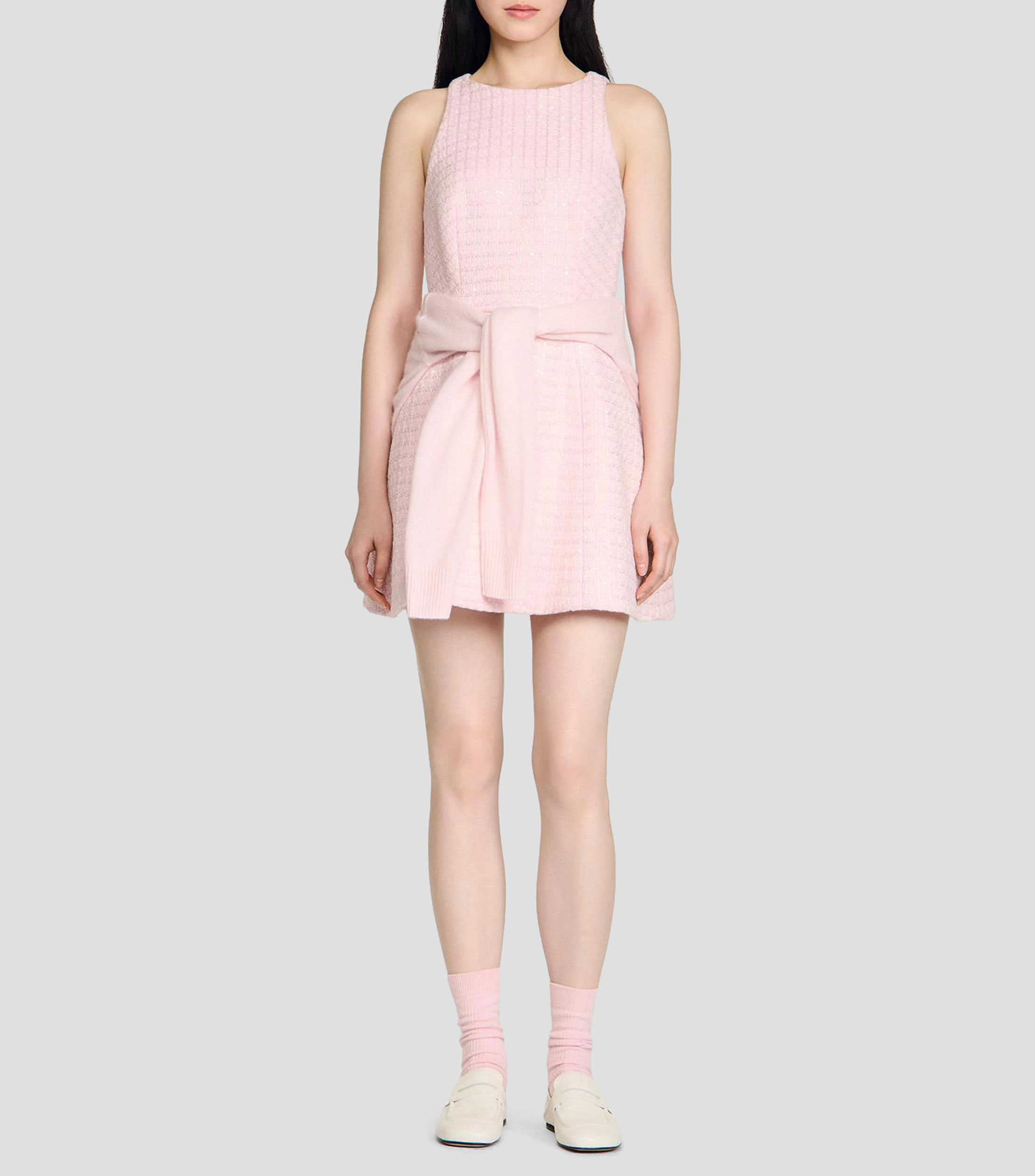 Vestido corto a cuadros Mujer